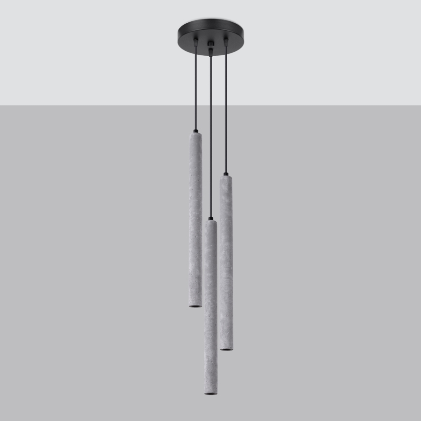 Lestenec na vrvici PASTELO 3xG9/8W/230V beton