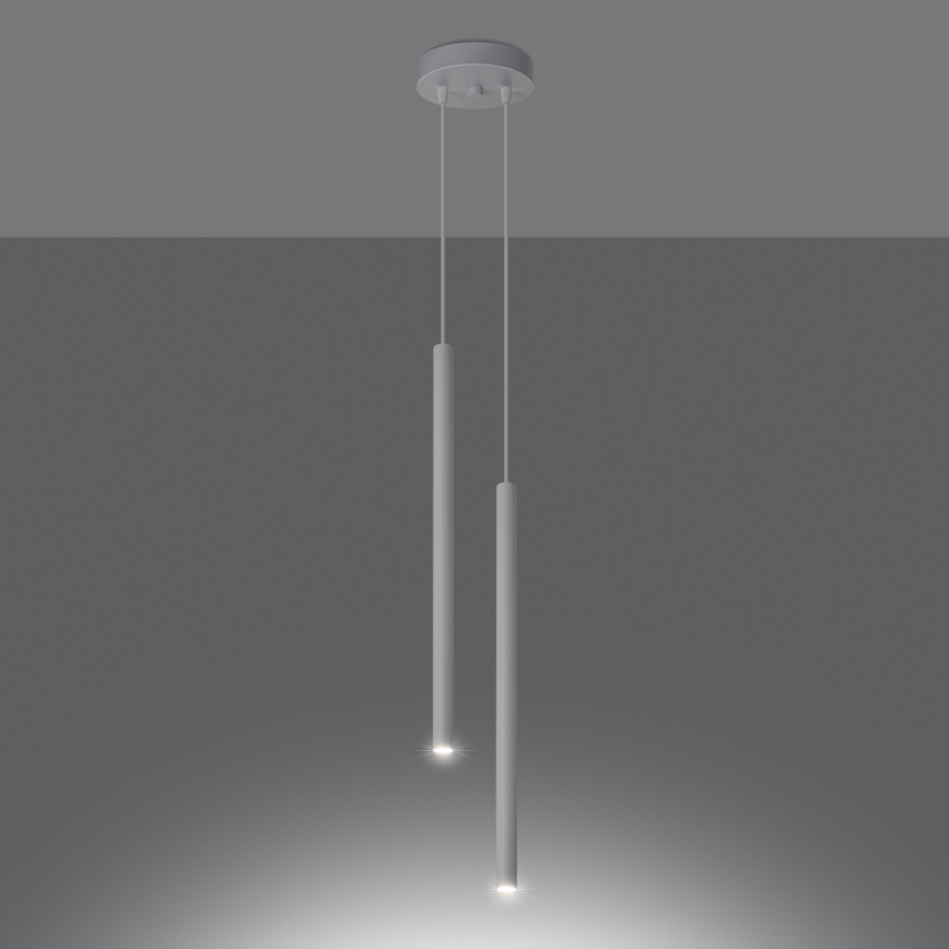 Lestenec na vrvici PASTELO 2xG9/8W/230V bela