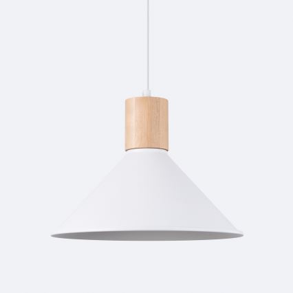 Lestenec na vrvici JAGA 1xE27/15W/230V pr. 30 cm bela