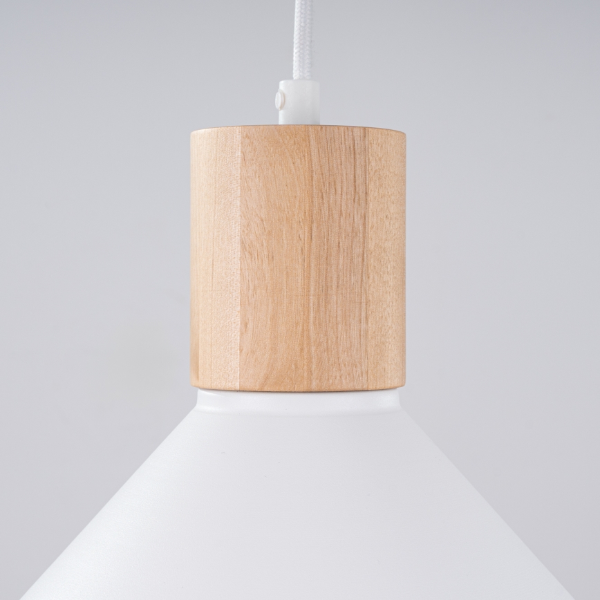 Lestenec na vrvici JAGA 1xE27/15W/230V pr. 30 cm bela