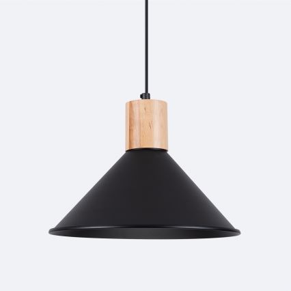 Lestenec na vrvici JAGA 1xE27/15W/230V pr. 30 cm črna