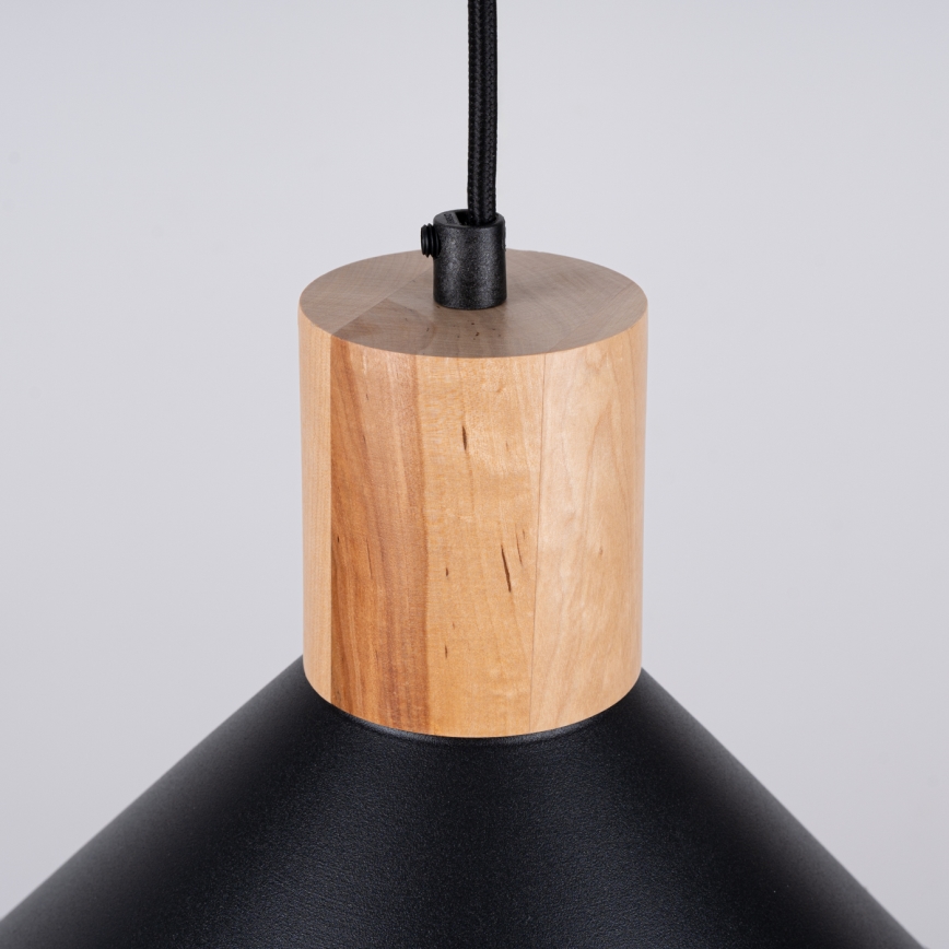 Lestenec na vrvici JAGA 1xE27/15W/230V pr. 30 cm črna
