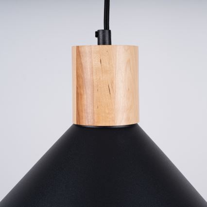 Lestenec na vrvici JAGA 1xE27/15W/230V pr. 30 cm črna