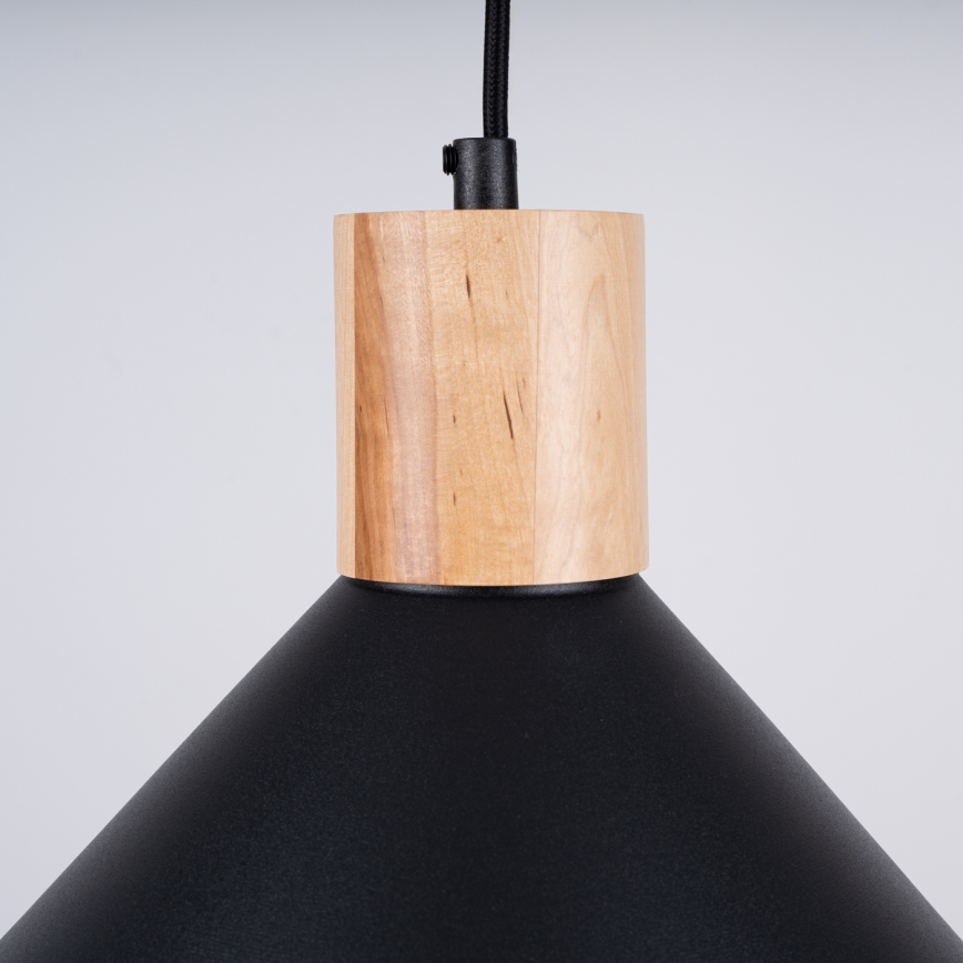 Lestenec na vrvici JAGA 1xE27/15W/230V pr. 30 cm črna