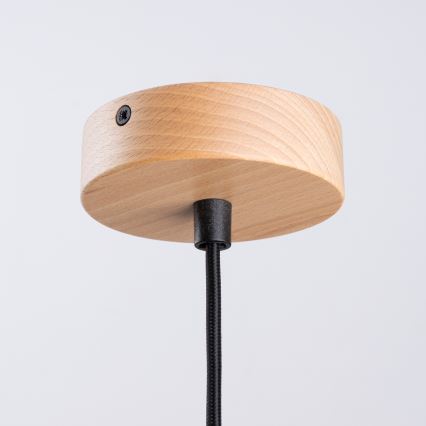 Lestenec na vrvici JAGA 1xE27/15W/230V pr. 30 cm črna