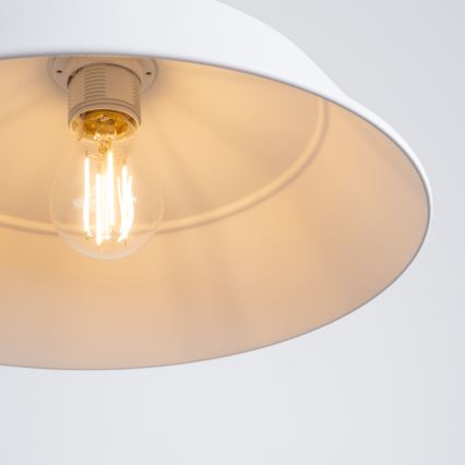 Lestenec na vrvici FANO 1xE27/15W/230V pr. 34 cm bela