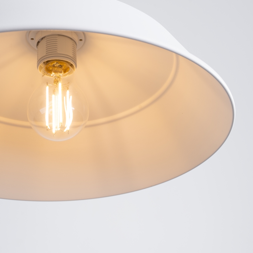 Lestenec na vrvici FANO 1xE27/15W/230V pr. 34 cm bela