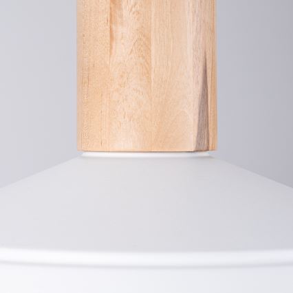 Lestenec na vrvici FANO 1xE27/15W/230V pr. 34 cm bela