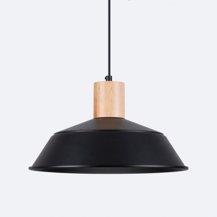 Lestenec na vrvici FANO 1xE27/15W/230V pr. 34 cm črna