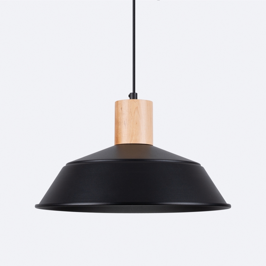 Lestenec na vrvici FANO 1xE27/15W/230V pr. 34 cm črna
