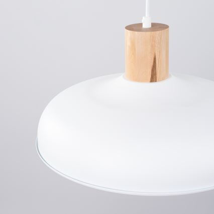 Lestenec na vrvici INDY 1xE27/15W/230V pr. 38 cm bela