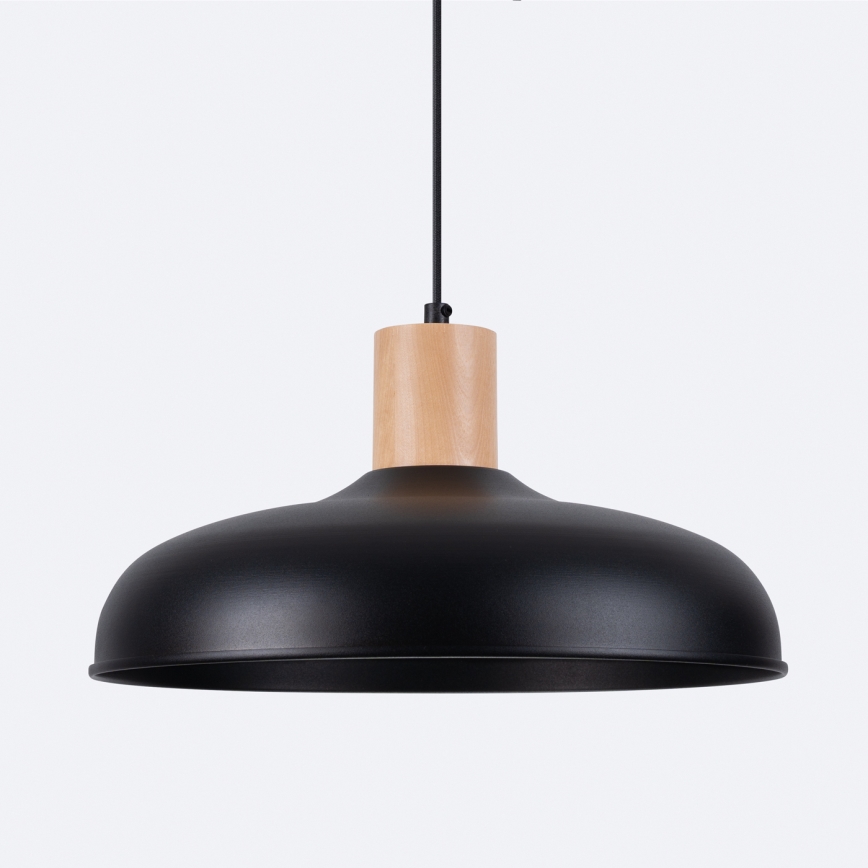 Lestenec na vrvici INDY 1xE27/15W/230V pr. 38 cm črna