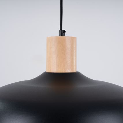 Lestenec na vrvici INDY 1xE27/15W/230V pr. 38 cm črna