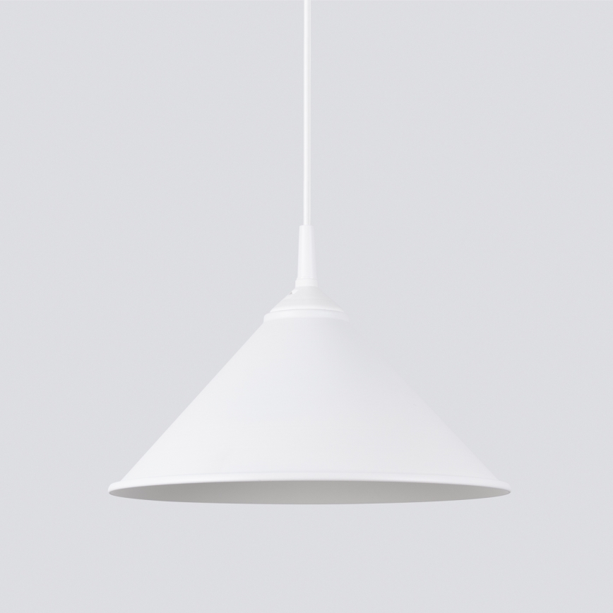 Lestenec na vrvici ZUMA 1xE27/15W/230V pr. 30 cm bela