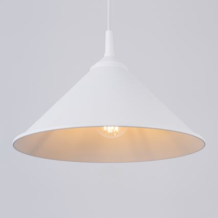 Lestenec na vrvici ZUMA 1xE27/15W/230V pr. 30 cm bela