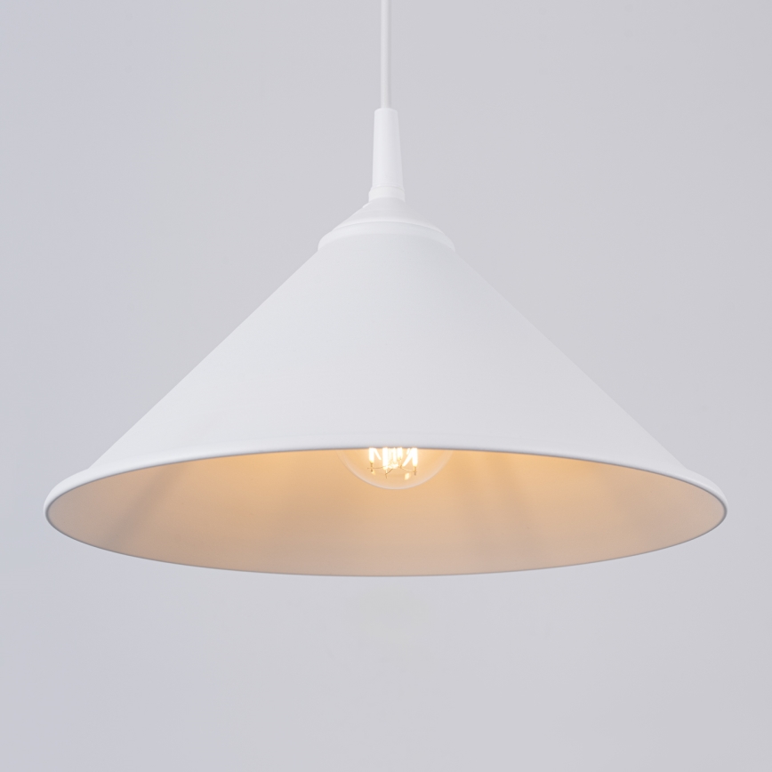 Lestenec na vrvici ZUMA 1xE27/15W/230V pr. 30 cm bela