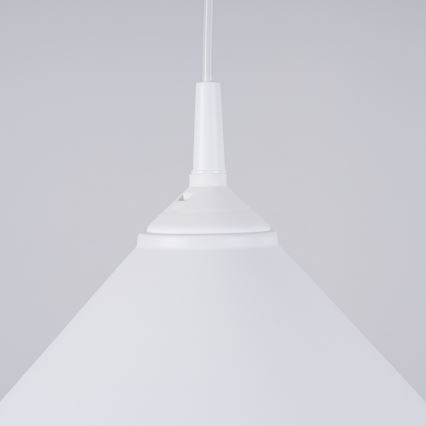 Lestenec na vrvici ZUMA 1xE27/15W/230V pr. 30 cm bela