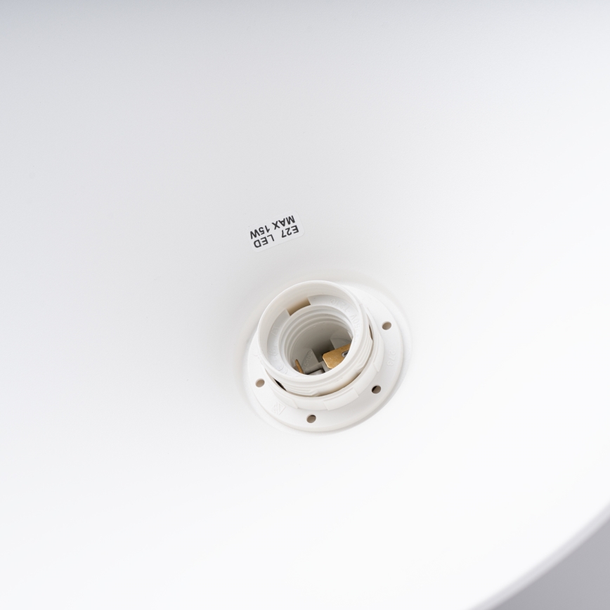 Lestenec na vrvici ZUMA 1xE27/15W/230V pr. 30 cm bela
