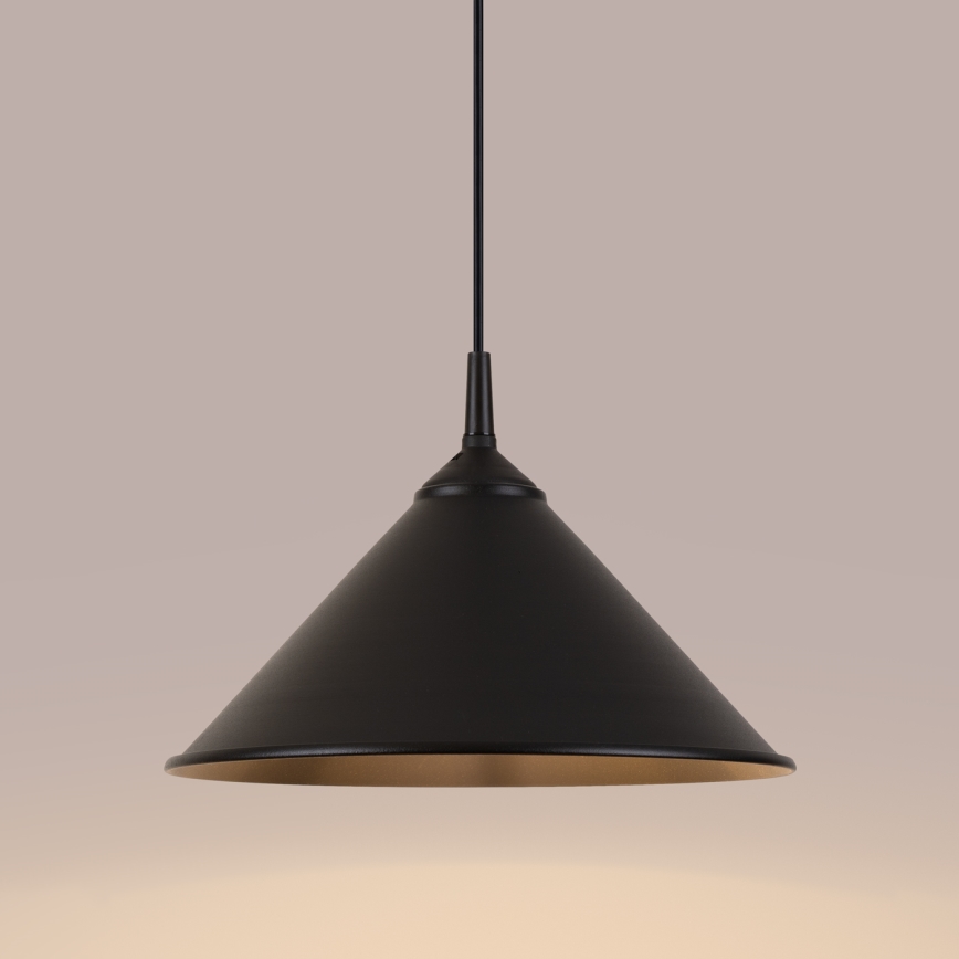 Lestenec na vrvici ZUMA 1xE27/15W/230V pr. 30 cm črna