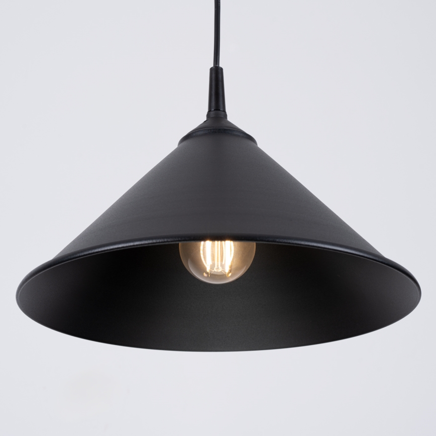 Lestenec na vrvici ZUMA 1xE27/15W/230V pr. 30 cm črna