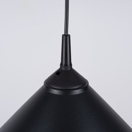 Lestenec na vrvici ZUMA 1xE27/15W/230V pr. 30 cm črna