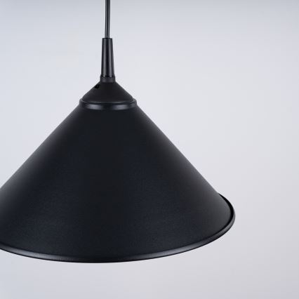 Lestenec na vrvici ZUMA 1xE27/15W/230V pr. 30 cm črna