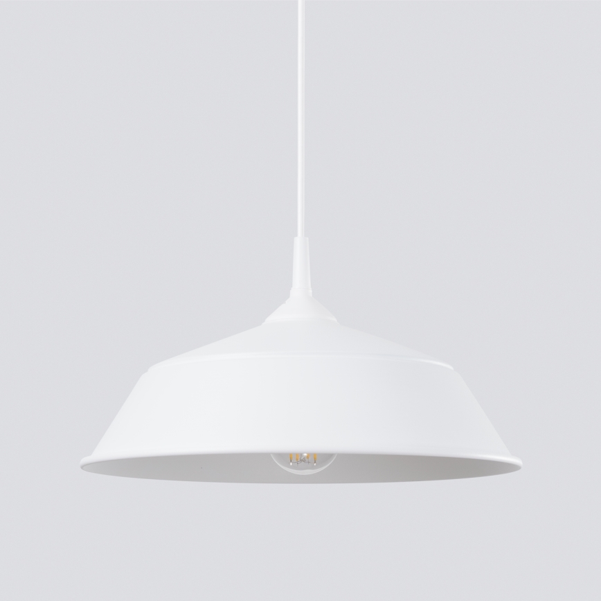 Lestenec na vrvici FRIKA 1xE27/15W/230V pr. 34 cm bela