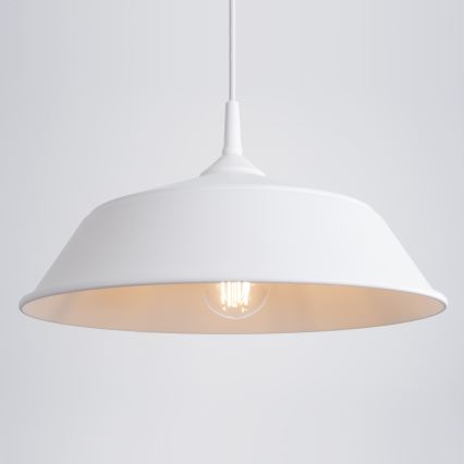 Lestenec na vrvici FRIKA 1xE27/15W/230V pr. 34 cm bela