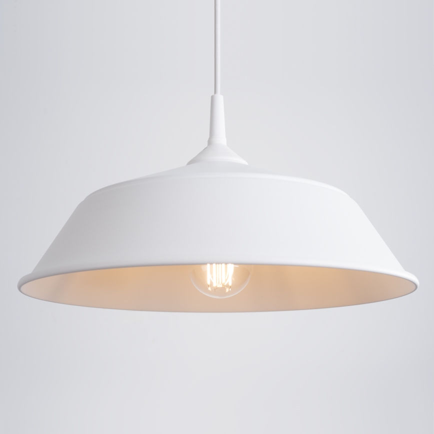 Lestenec na vrvici FRIKA 1xE27/15W/230V pr. 34 cm bela