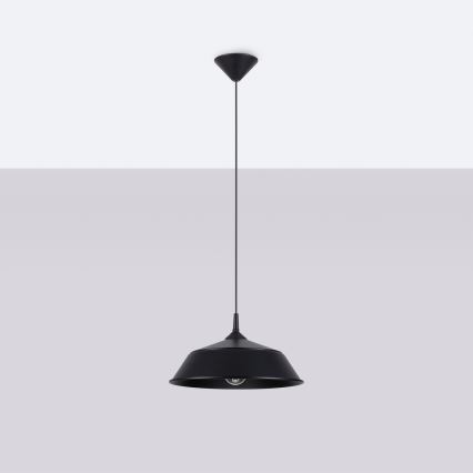 Lestenec na vrvici FRIKA 1xE27/15W/230V pr. 34 cm črna