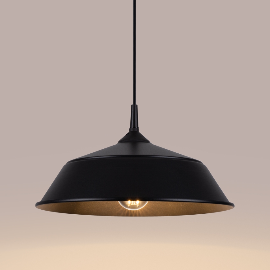 Lestenec na vrvici FRIKA 1xE27/15W/230V pr. 34 cm črna