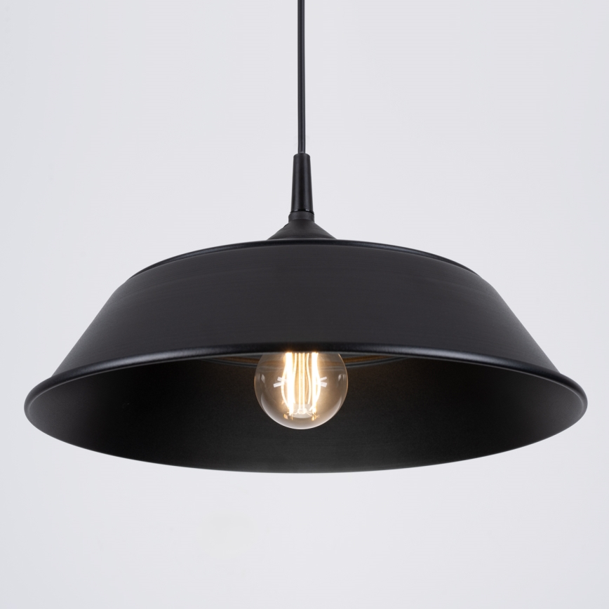 Lestenec na vrvici FRIKA 1xE27/15W/230V pr. 34 cm črna