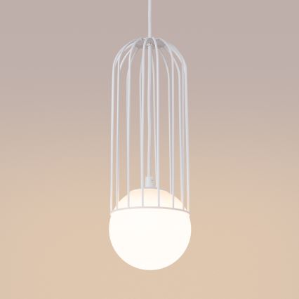 Lestenec na vrvici BRINA 1xG9/8W/230V bela