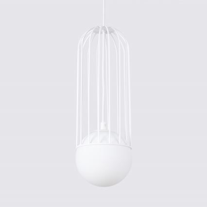 Lestenec na vrvici BRINA 1xG9/8W/230V bela