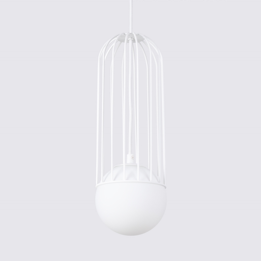 Lestenec na vrvici BRINA 1xG9/8W/230V bela