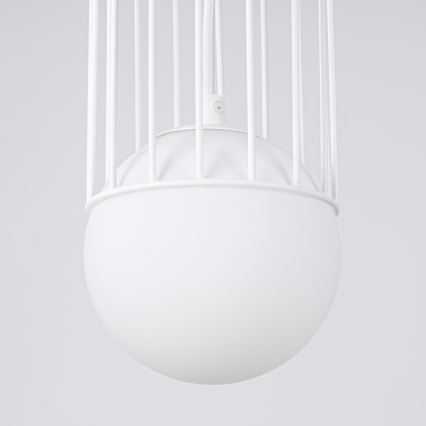 Lestenec na vrvici BRINA 1xG9/8W/230V bela