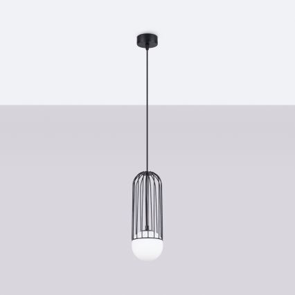 Lestenec na vrvici BRINA 1xG9/8W/230V črna