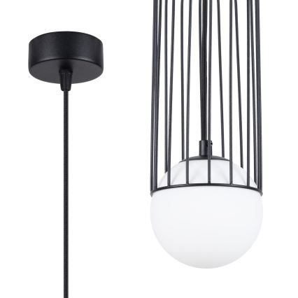 Lestenec na vrvici BRINA 1xG9/8W/230V črna