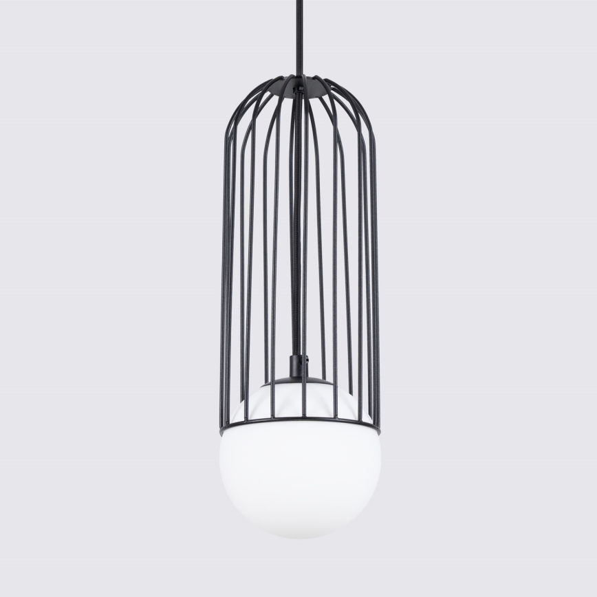 Lestenec na vrvici BRINA 1xG9/8W/230V črna