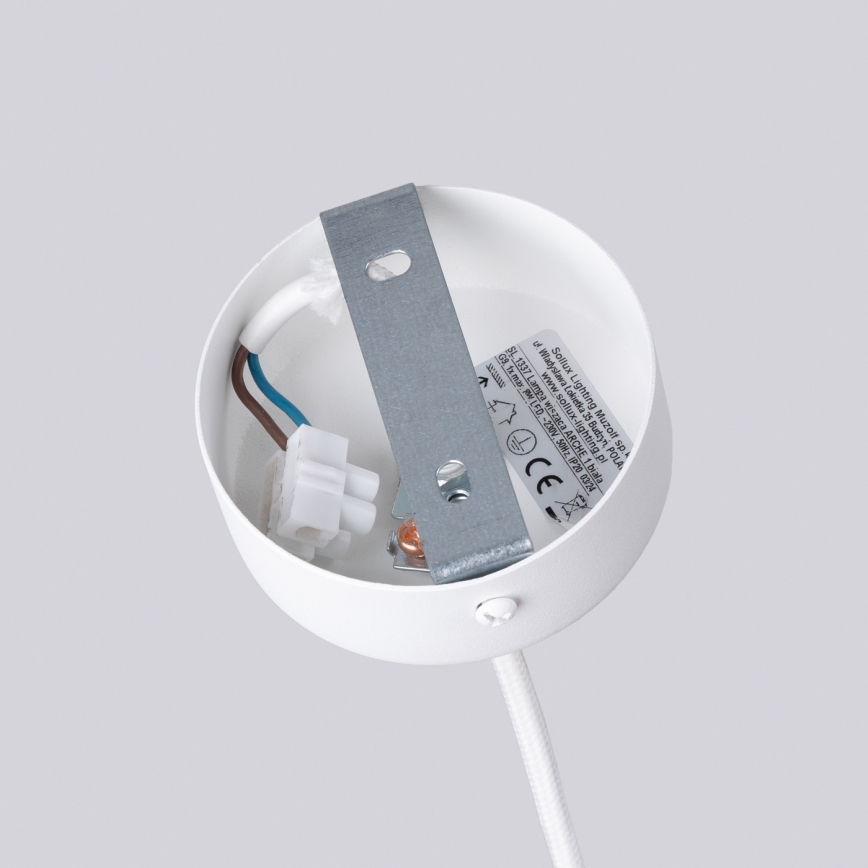 Lestenec na vrvici ARCHE 1xG9/8W/230V bela