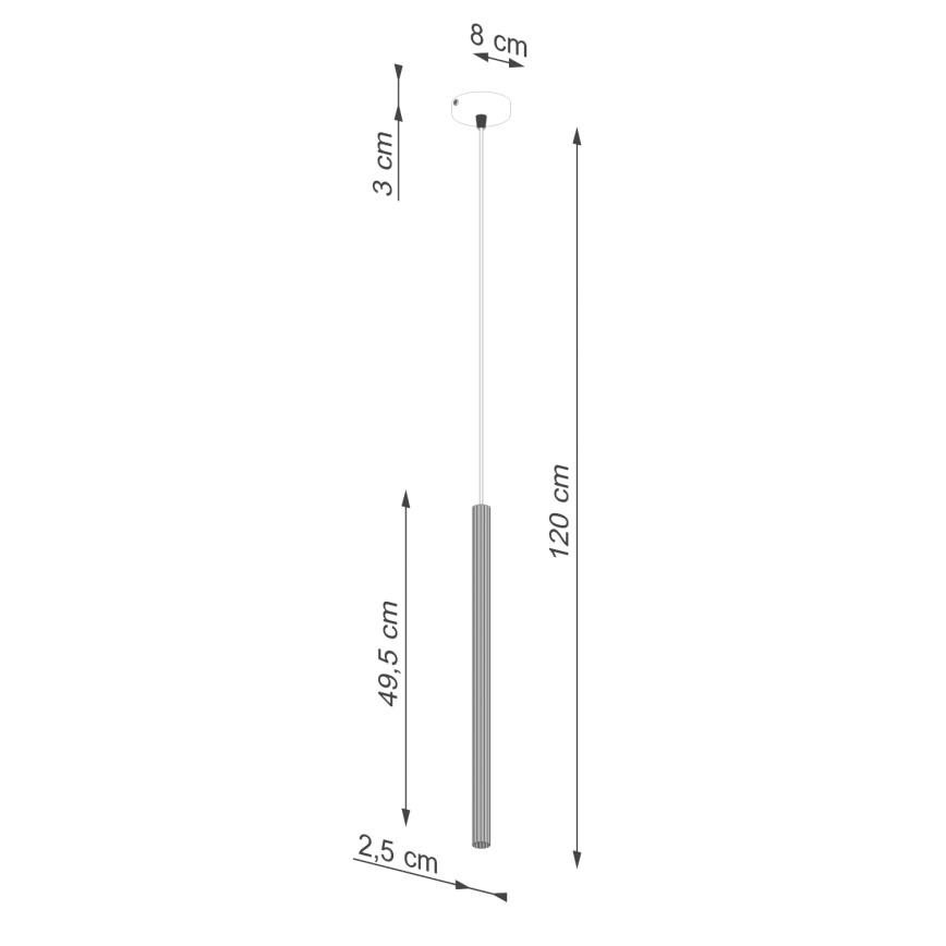 Lestenec na vrvici ARCHE 1xG9/8W/230V bela
