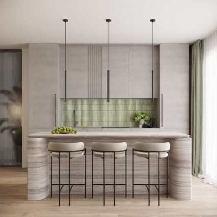 Lestenec na vrvici ARCHE 1xG9/8W/230V črna