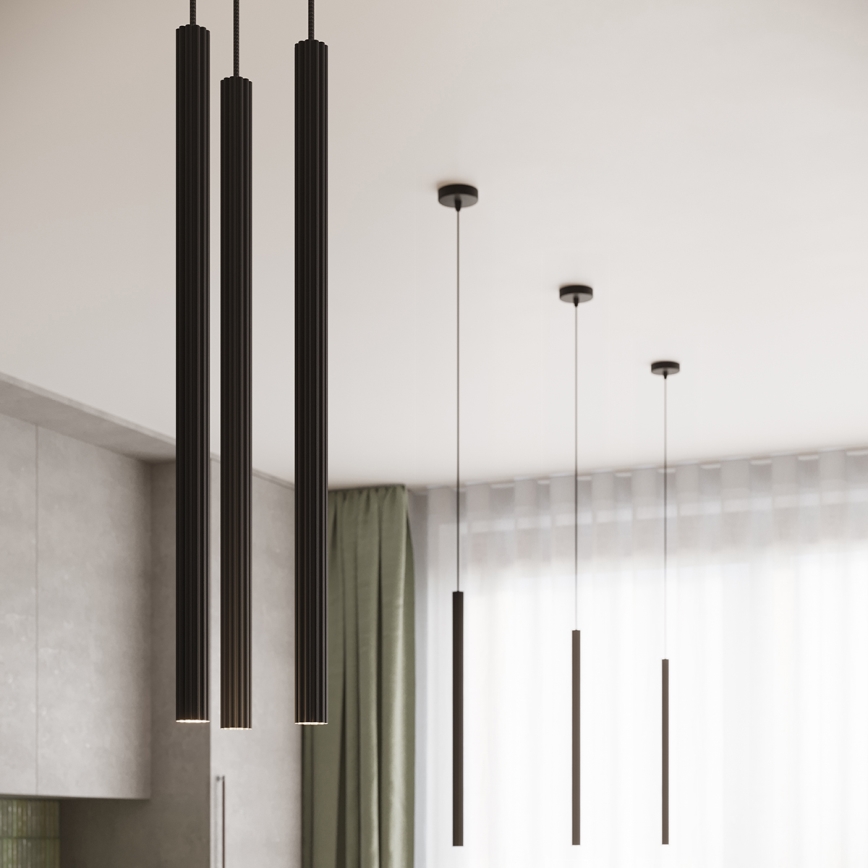 Lestenec na vrvici ARCHE 1xG9/8W/230V črna