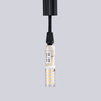 Lestenec na vrvici ARCHE 1xG9/8W/230V črna