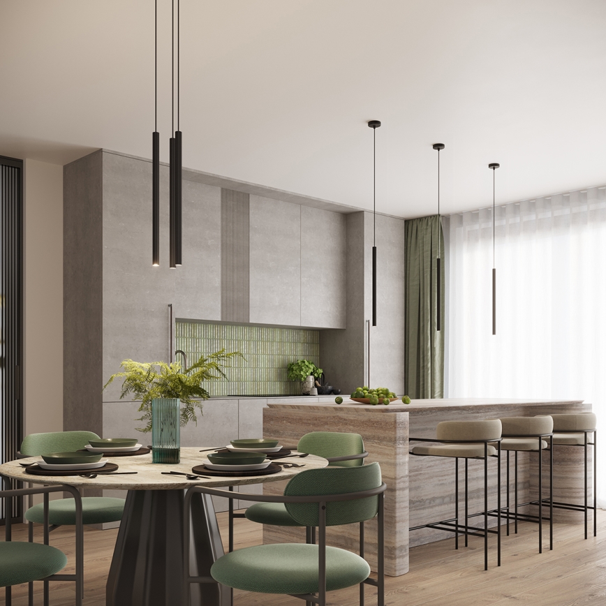 Lestenec na vrvici ARCHE 3xG9/8W/230V črna