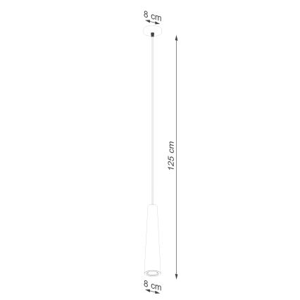 Lestenec na vrvici ELECTRA 1xGU10/10W/230V beton/siva