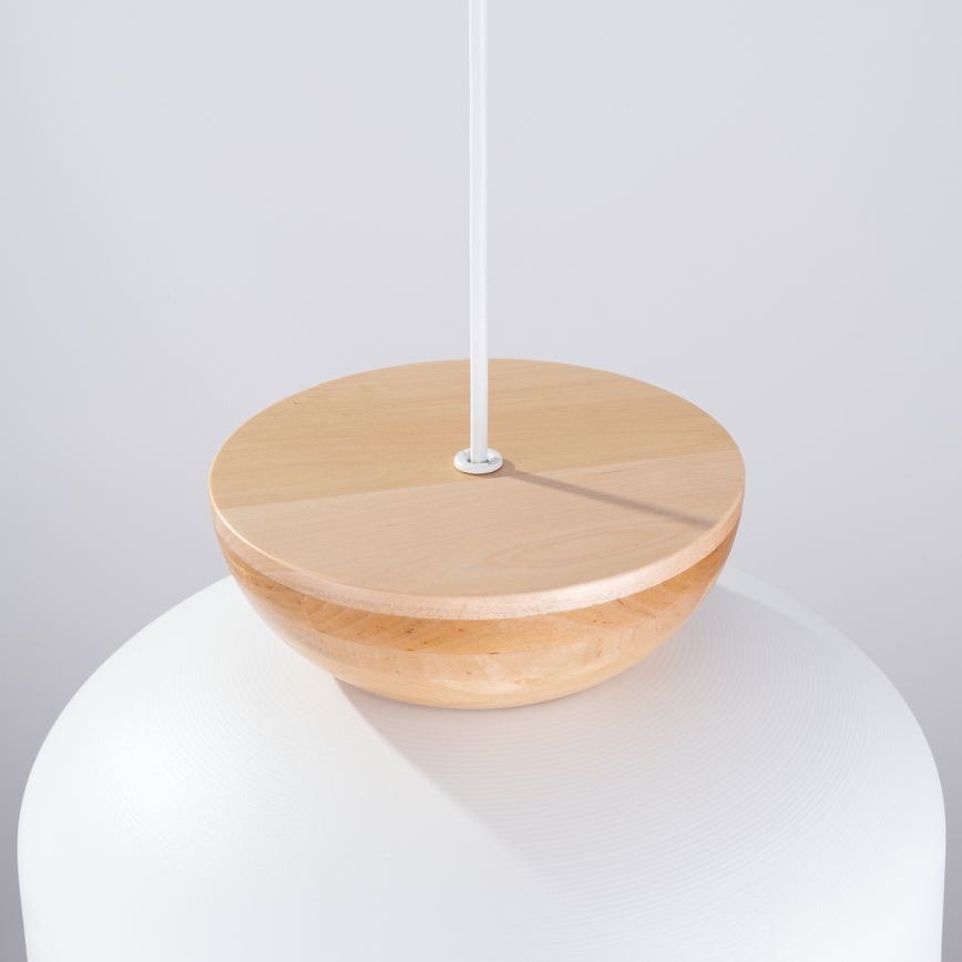 Lestenec na vrvici MARION 1xE27/15W/230V pr. 29,5 cm bela