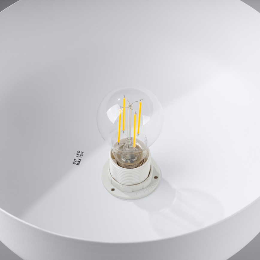Lestenec na vrvici MARION 1xE27/15W/230V pr. 29,5 cm bela