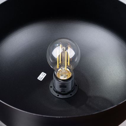 Lestenec na vrvici MARION 1xE27/15W/230V pr. 29,5 cm črna