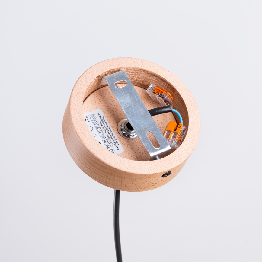 Lestenec na vrvici MARION 1xE27/15W/230V pr. 29,5 cm črna